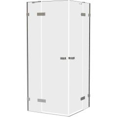 New Trendy Oxia AXJ0178WU kabina prysznicowa 80x80 cm kwadratowa chrom połysk/szkło przezroczyste