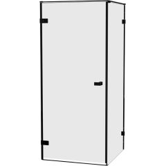 New Trendy Oxia Black AXJ0276 kabina prysznicowa 80x80 cm kwadratowa czarny mat/szkło przezroczyste