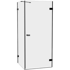 New Trendy Oxia Black AXJ0300WU kabina prysznicowa 80x80 cm kwadratowa czarny mat/szkło przezroczyste