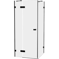 New Trendy Oxia Black AXJ0318WU kabina prysznicowa 80x80 cm kwadratowa czarny mat/szkło przezroczyste