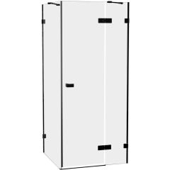 New Trendy Oxia Black AXJ0348WU kabina prysznicowa 80x80 cm kwadratowa czarny mat/szkło przezroczyste
