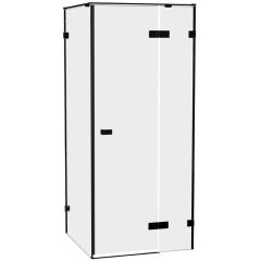 New Trendy Oxia Black AXJ0348 kabina prysznicowa 80x80 cm kwadratowa czarny mat/szkło przezroczyste