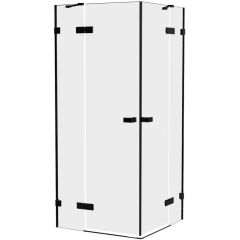 New Trendy Oxia Black AXJ0393WU kabina prysznicowa 80x80 cm kwadratowa czarny mat/szkło przezroczyste