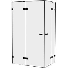 New Trendy Oxia Black AXJ0393 kabina prysznicowa 80x80 cm kwadratowa czarny mat/szkło przezroczyste