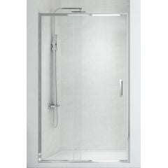 New Trendy New Corrina D0251A drzwi prysznicowe 130 cm rozsuwane aluminium połysk/szkło przezroczyste