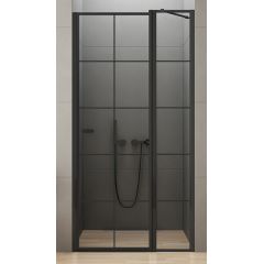New Trendy New Soleo Black D0293A drzwi prysznicowe 90 cm uchylne