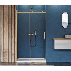 New Trendy Sling Satin Gold D0389A drzwi prysznicowe 120 cm rozsuwane