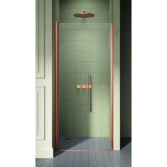 New Trendy New Soleo Copper Brushed D0491A drzwi prysznicowe 90 cm uchylne