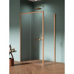 New Trendy Prime Copper Brushed D0820AD0342B kabina prysznicowa 140x90 cm prostokątna miedź szczotkowany/szkło przezroczyste