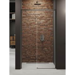 New Trendy Prime Gunmetal Brushed D0888A drzwi prysznicowe 110 cm rozsuwane gunmetal szczotkowany/szkło przezroczyste