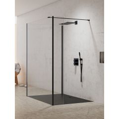 New Trendy New Modus Black EXK5593 ścianka prysznicowa walk-in 120 cm czarny półmat/szkło przezroczyste