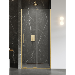 New Trendy Smart Gold Brushed EXK7504 drzwi prysznicowe 130 cm rozsuwane złoty szczotkowany/szkło przezroczyste