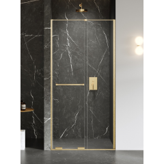 New Trendy Smart Gold Brushed EXK7513 drzwi prysznicowe 130 cm rozsuwane złoty szczotkowany/szkło przezroczyste