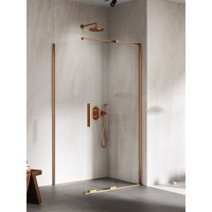 New Trendy Smart EXK7678 kabina prysznicowa 120x90 cm prostokątna miedź szczotkowany/szkło przezroczyste