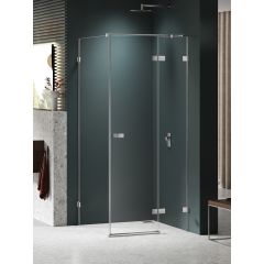 New Trendy Avexa Nickel Brushed EXK8530 kabina prysznicowa 120x120 cm kwadratowa szczotkowany/szkło przezroczyste
