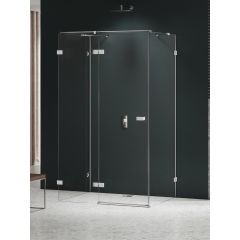 New Trendy Avexa Nickel Brushed EXK8592 kabina prysznicowa 120x110 cm prostokątna szczotkowany/szkło przezroczyste