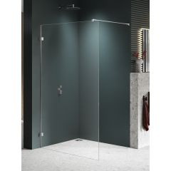 New Trendy Avexa Nickel Brushed EXK8642 ścianka prysznicowa walk-in 130 cm szczotkowany/szkło przezroczyste