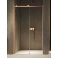 New Trendy Softi Copper Brushed EXK8816 drzwi prysznicowe 120 cm rozsuwane miedź szczotkowany/szkło przezroczyste