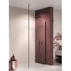 New Trendy Nesta Black K1727WS ścianka prysznicowa walk-in 120 cm czarny mat/szkło przezroczyste