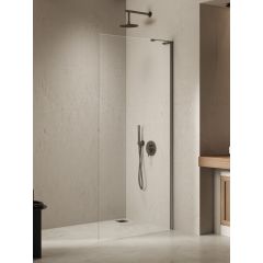 New Trendy Nesta K1759WL ścianka prysznicowa walk-in 120 cm gunmetal szczotkowany/szkło przezroczyste