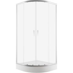 New Trendy Suvia K5111 kabina prysznicowa 80x80 cm półokrągła chrom połysk/szkło przezroczyste