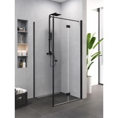New Trendy Superia Black K5173 kabina prysznicowa 90x80 cm prostokątna czarny mat/szkło przezroczyste