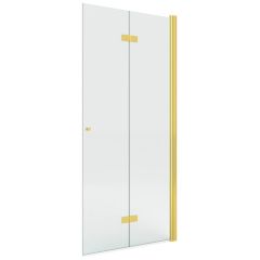 New Trendy New Soleo Gold Shine K5764 ścianka prysznicowa walk-in 90 cm złoty połysk/szkło przezroczyste