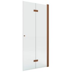 New Trendy New Soleo Copper Brushed K5784 ścianka prysznicowa walk-in 90 cm miedź szczotkowany/szkło przezroczyste