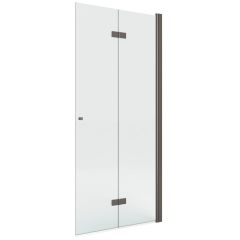 New Trendy New Soleo Gunmetal Brushed K5794 ścianka prysznicowa walk-in 90 cm gunmetal szczotkowany/szkło przezroczyste
