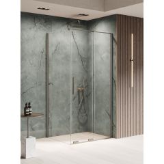 New Trendy Smart Gunmetal Brushed EXK7850 kabina prysznicowa 120x90 cm szczotkowany/szkło przezroczyste