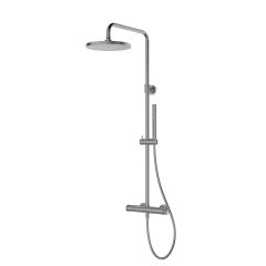 Oltens Vassa 36508400 zestaw prysznicowy ścienny termostatyczny z deszczownicą grafit