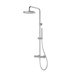 Oltens Vassa 36508910 zestaw prysznicowy ścienny termostatyczny z deszczownicą nikiel