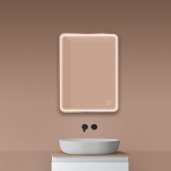 Oltens Nordlis 64116610 lustro 60x80 cm prostokątne z oświetleniem z matą grzewczą