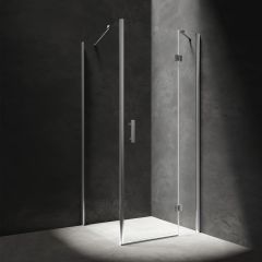 Omnires Manhattan MH1010CRTR kabina prysznicowa 100x100 cm kwadratowa chrom połysk/szkło przezroczyste