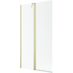 Radaway Nes 6 Brushed Light Gold PND II 100091009801R parawan nawannowy 100 cm 2-częściowy złoty szczotkowany/szkło przezroczyste