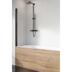 Radaway Nes Black PNJ I 100111005401L parawan nawannowy 100 cm 1-częściowy czarny mat/szkło przezroczyste