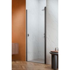 Radaway Nes Brushed GunMetal DWJ I 100260709201R drzwi prysznicowe 70 cm uchylne gunmetal szczotkowany/szkło przezroczyste