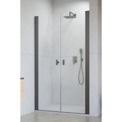 Radaway NES 6 Brushed GunMetal DWD 100270909201 drzwi prysznicowe 90 cm uchylne gunmetal szczotkowany/szkło przezroczyste