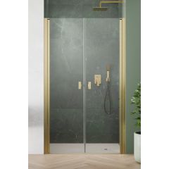 Radaway Nes Brushed Gold DWD I 100271009901 drzwi prysznicowe 100 cm uchylne złoty szczotkowany/szkło przezroczyste