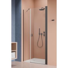 Radaway NES 6 Brushed GunMetal DWS I 100281109201R drzwi prysznicowe 110 cm uchylne nikiel szczotkowany/szkło przezroczyste