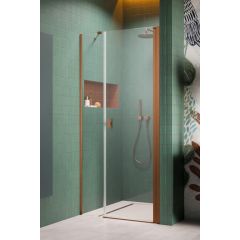 Radaway NES 6 Brushed Copper DWS I 100281209301L drzwi prysznicowe 120 cm uchylne miedź szczotkowany/szkło przezroczyste