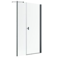 Radaway Nes Brushed GunMetal DWS I 100281309201R drzwi prysznicowe 130 cm uchylne szczotkowany/szkło przezroczyste