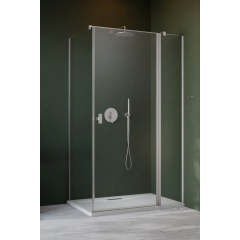 Radaway Nes Brushed Nickel KDJ II 100320909101R drzwi prysznicowe 90 cm uchylne nikiel szczotkowany/szkło przezroczyste