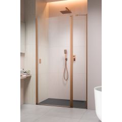 Radaway Nes Brushed Copper DWJ II 100361009301R drzwi prysznicowe 100 cm uchylne miedź szczotkowany/szkło przezroczyste
