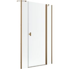 Radaway Nes Brushed Copper DWJS 100381409301R drzwi prysznicowe 140 cm uchylne miedź szczotkowany/szkło przezroczyste