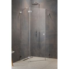 Radaway Essenza Pro Brushed Nickiel PTJ 101000009101R drzwi prysznicowe cm uchylne szczotkowany/szkło przezroczyste