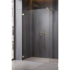 Radaway Essenza Pro Gold Walk-In 101031359901 ścianka prysznicowa 135 cm złoty szczotkowany/szkło przezroczyste