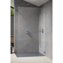 Radaway Essenza Pro Brushed Nickel Walk-In 10121209101 ścianka prysznicowa 120 cm nikiel szczotkowany/szkło przezroczyste