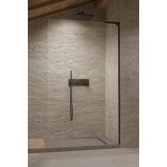 Radaway Modo SL Black II 103190855401R ścianka prysznicowa 85 cm czarny mat/szkło przezroczyste