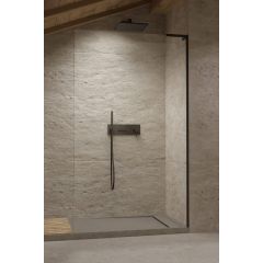 Radaway Modo SL Black II 103191045401R ścianka prysznicowa walk-in 100 cm czarny mat/szkło przezroczyste